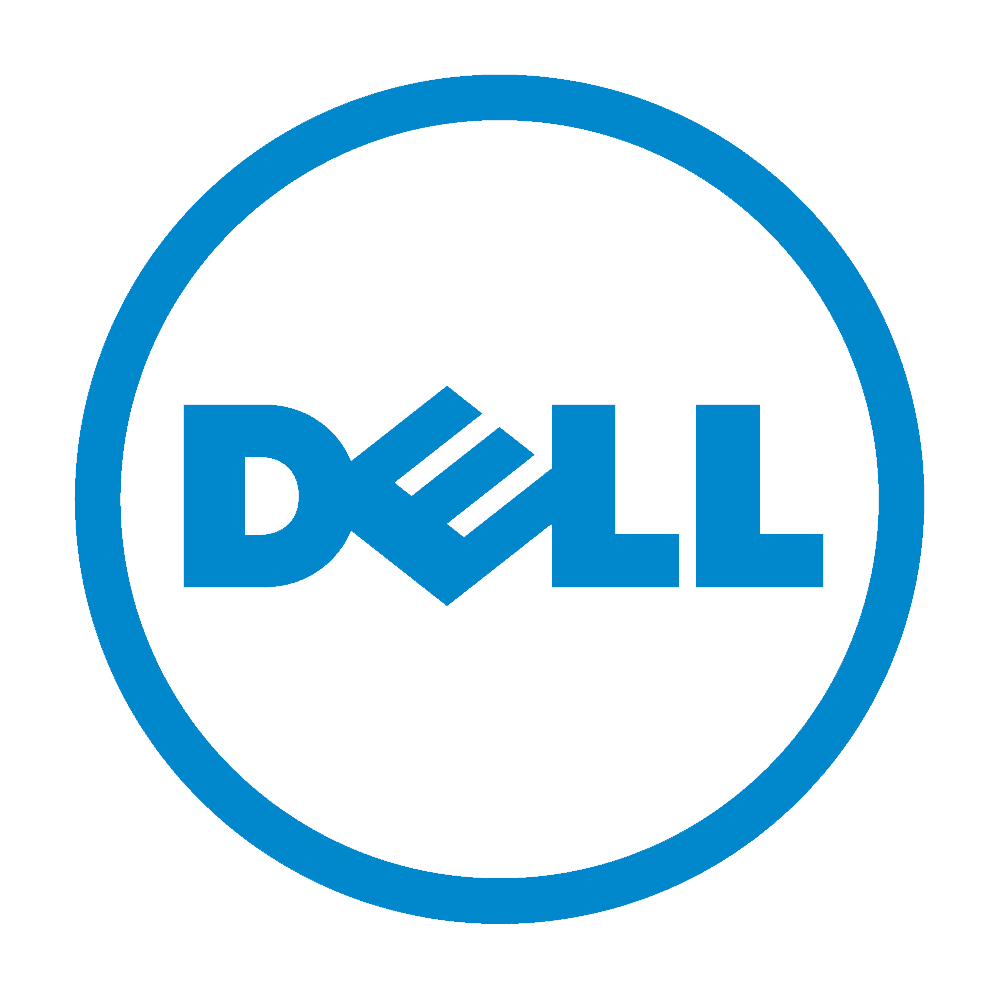 The blue Dell logo with the word DELL in uppercase letters, surrounded by a blue circle, on a light background.